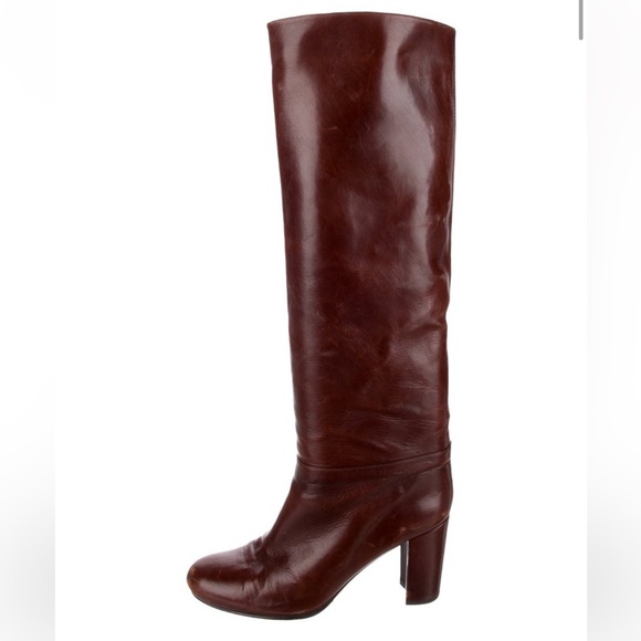 Stuart Weitzman Shoes - Stuart Weitzman brown genuine leather knee high boots block heel